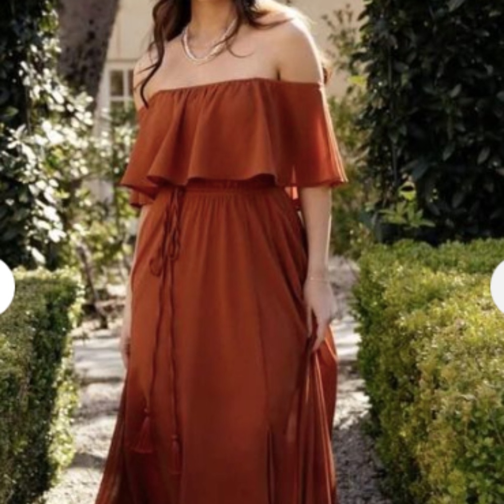 Victoria Off Shoulder Maxi Dress | Spice Color